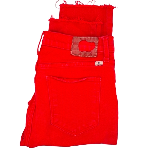 Lucky Brand BRIDGETTE SKINNY 2/26x23 Red  Raw Hem - Picture 3 of 7